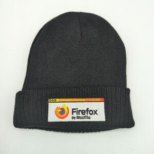 RARE Mozilla Firefox Beanie Hat Internet Browser Promo Black HitWear One Size